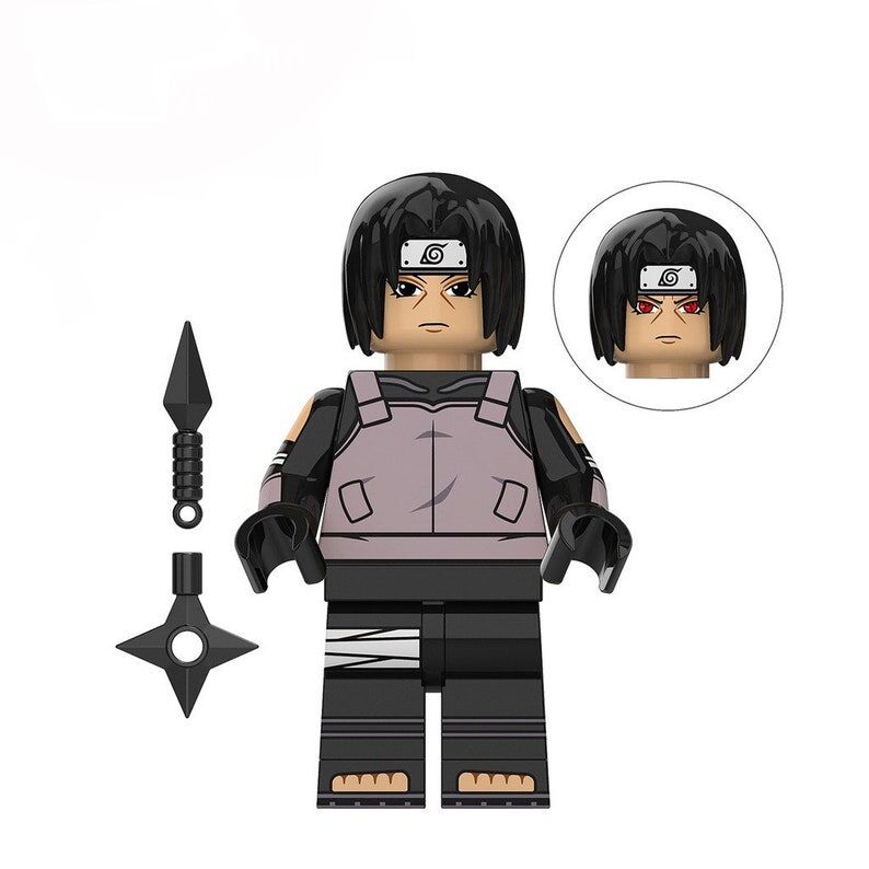 NARUTO LEGO -Lot von 8 Naruto Figuren kompatibel LEGO Neji Hyuga Itachi Uchiha Sasuke Uchiha Hinata Hyuga Chiriku Danzo – Bild 3