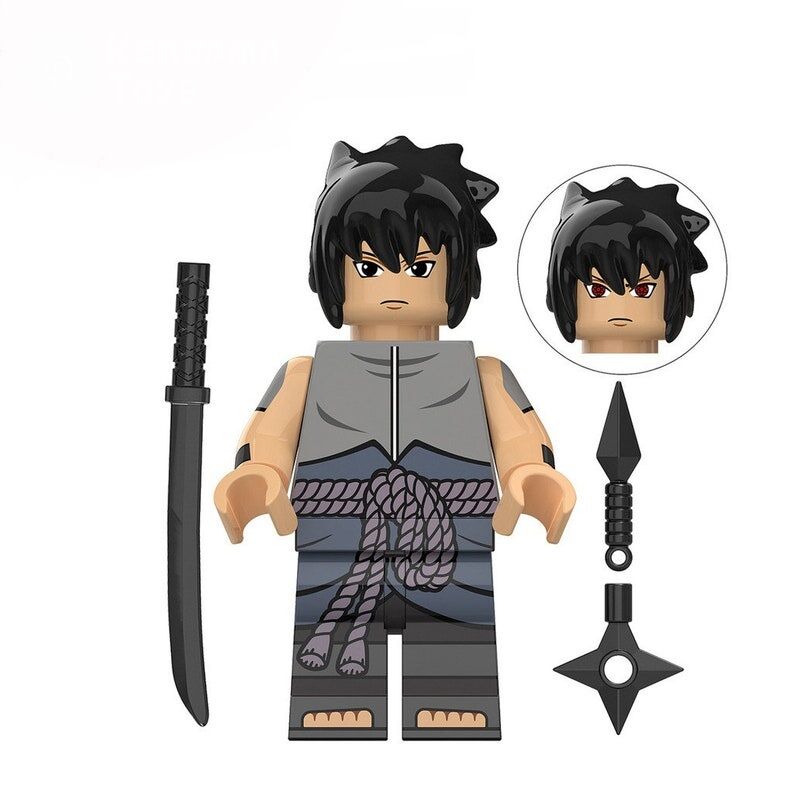 NARUTO LEGO -Lot von 8 Naruto Figuren kompatibel LEGO Neji Hyuga Itachi Uchiha Sasuke Uchiha Hinata Hyuga Chiriku Danzo – Bild 8